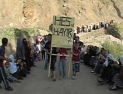 Kadınlardan HES protestosu 